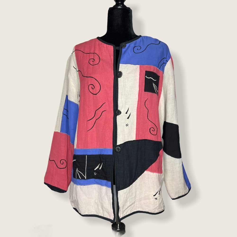 Vintage Allure patchwork jacket